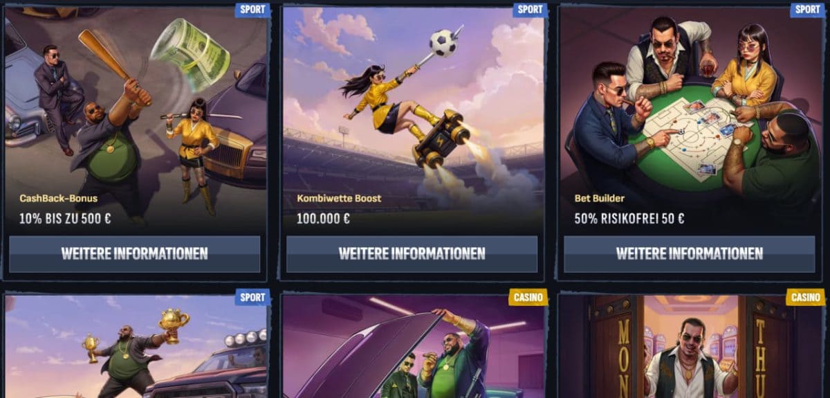 Mafia Bonus – 500 € + 200 FS & 6 Mio € Pool DE image 3